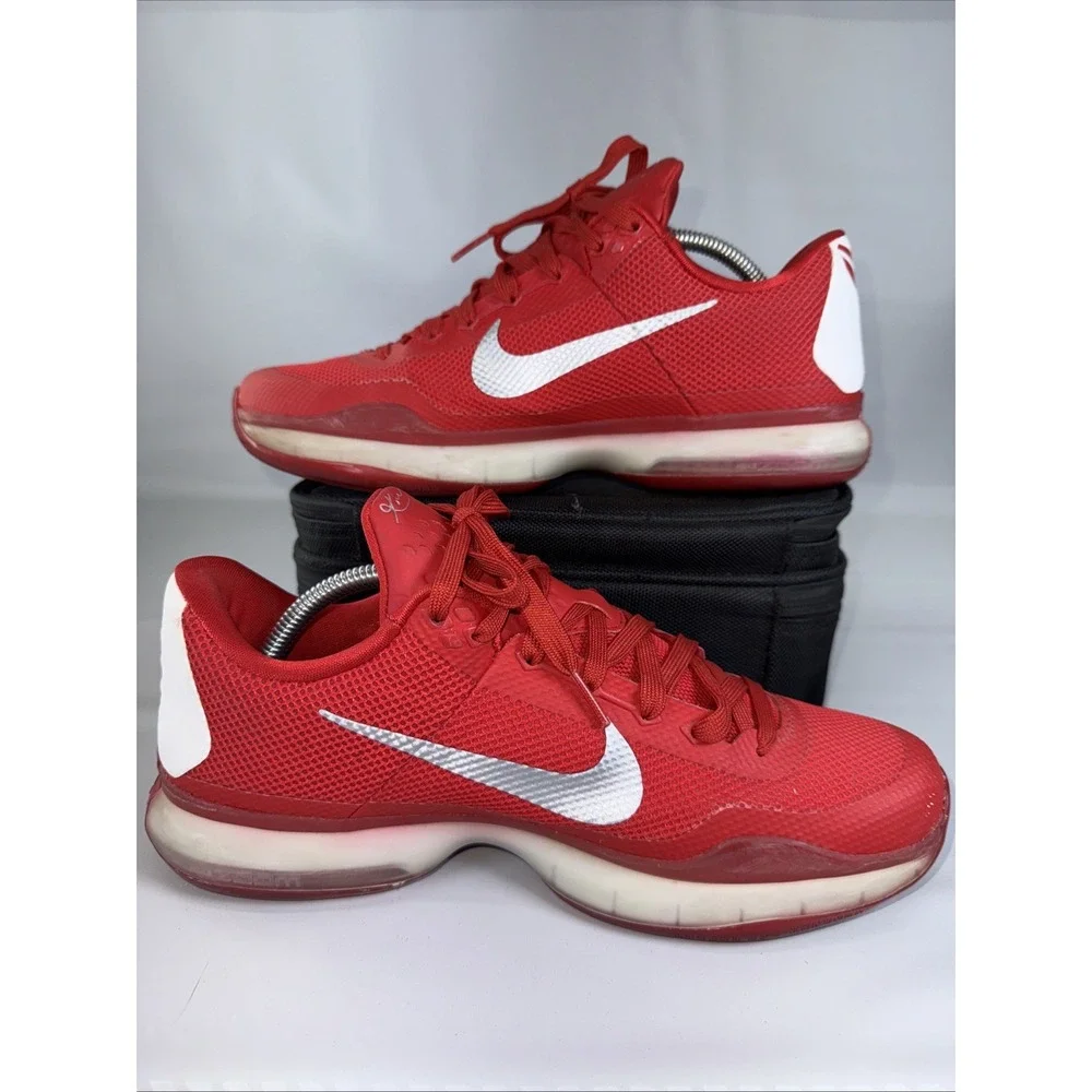 Nike Kobe 10 X TB University‎ Red White 813030-602 Men US 9 Size